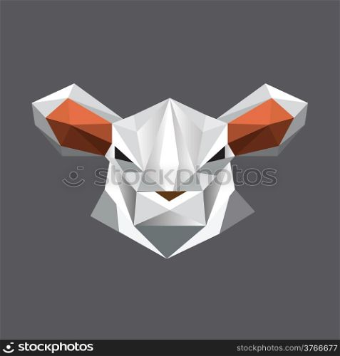 Illustration of origami sheep