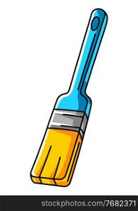 Illustration of paint brush. Repair working tool. Equipment for construction industry and business.. Illustration of paint brush. Repair working tool. Equipment for construction industry.