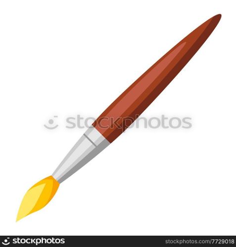Illustration of paint brush. School education image for industry and business.. Illustration of paint brush. School education icon for industry and business.