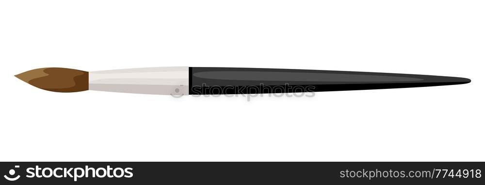Illustration of paintbrush. Painter tool and material. Art supply for creativity. Artistic decorative item.. Illustration of paintbrush. Painter tool and material. Art supply for creativity.