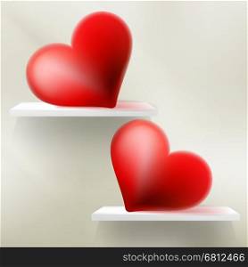 Illustration of pair of valentine heart on abstract background. And also includes EPS 10 vector. Illustration of pair valentine heart. EPS 10