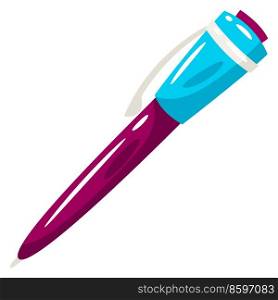 Illustration of pen. School item. Education colorful image for design.. Illustration of pen. School item. Education image for design.