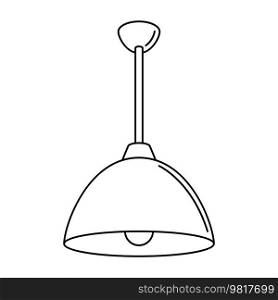 Illustration of pendant light. Electrical lighting equipment. Industrial or business image. Web icon for website and shop.. Illustration of pendant light. Electrical lighting equipment. Industrial or business image. Icon for website and shop.