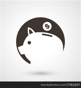 illustration of Piggy bank icon vector