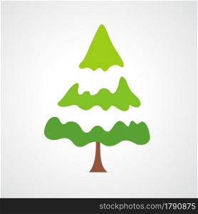 illustration of Pine tree icon vector