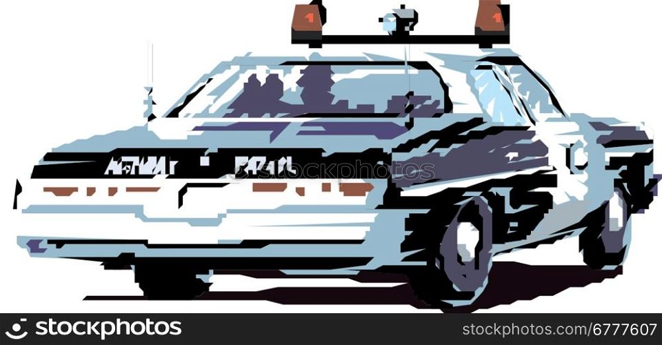 illustration of police car