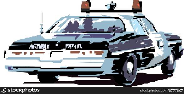 illustration of police car