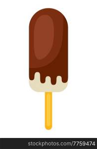 Illustration of popsicle ice cream. Summer image for holiday or vacation. Stylized icon.. Illustration of popsicle ice cream. Summer image for holiday or vacation.