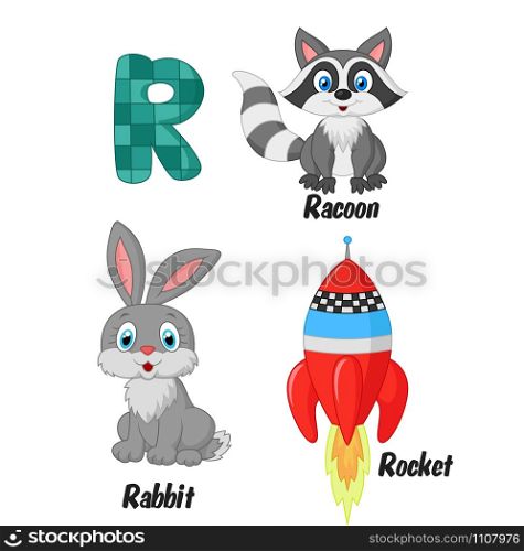 Illustration of R alphabet