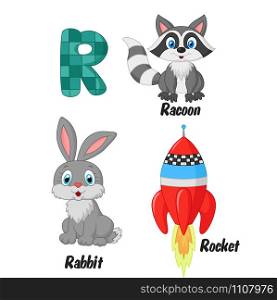 Illustration of R alphabet