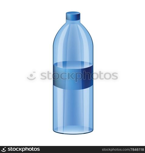 Illustration of realistic water bottle