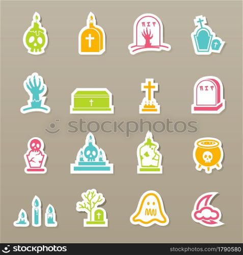 illustration of rip icons set vector