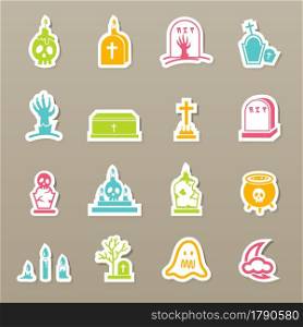 illustration of rip icons set vector