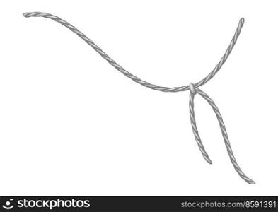 Illustration of rope. Simple string for decoration. Stylized object for design and template.. Illustration of rope. Simple string for decoration.