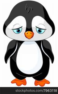 Illustration of sad baby penguin