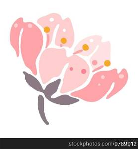 Illustration of sakura flower. Beautiful decorative plant. Natural image.. Illustration of sakura flower. Beautiful decorative plant.