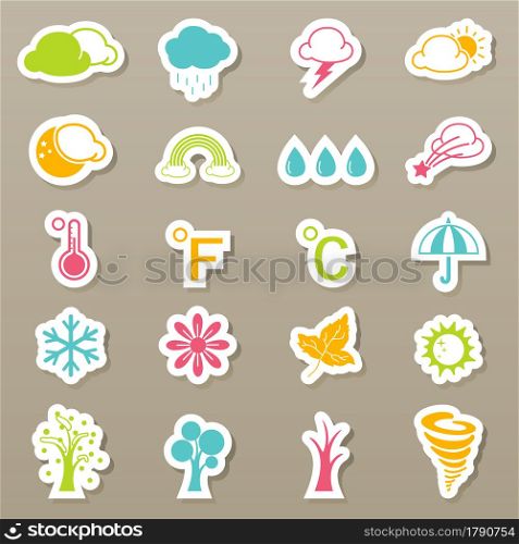 illustration of season icons set