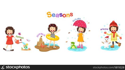 illustration of seasons vector
