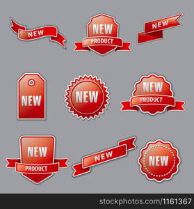 illustration of set new advertising banners and labels. new advertising banners