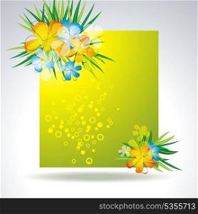 illustration of set of colorful flower in banner