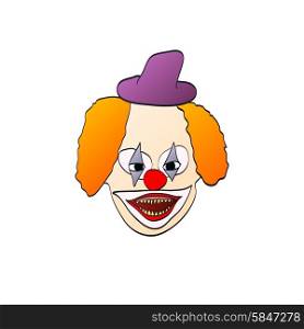 illustration of smiling clown