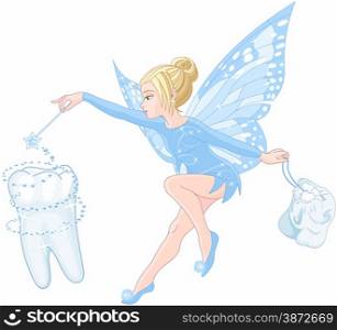 Illustration of smiling cute tooth fairy