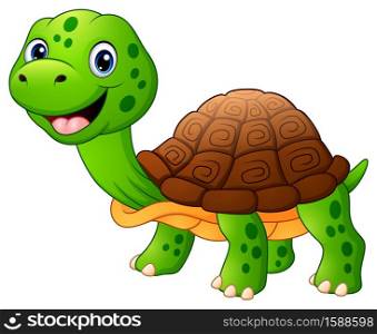 Illustration of Smiling turtle cartoon