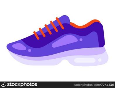 Illustration of sneaker or running shoes. Sport and fitness item. Healthy lifestyle object.. Illustration of sneaker or running shoes. Sport and fitness item.