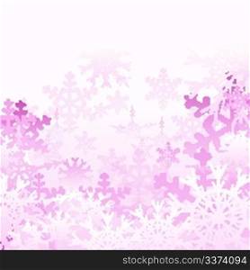 illustration of snowflake background on white background