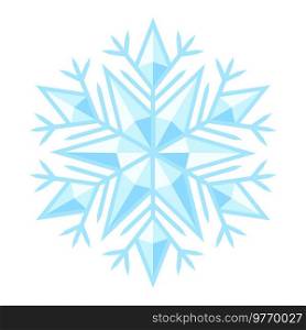 Illustration of snowflake. Winter decoration for Merry Christmas and Happy New Year. Seasonal design.. Illustration of snowflake. Winter decoration for Merry Christmas and Happy New Year.