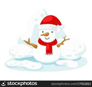 illustration of snowman vector