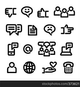 illustration of social media and network icons set. social media icons
