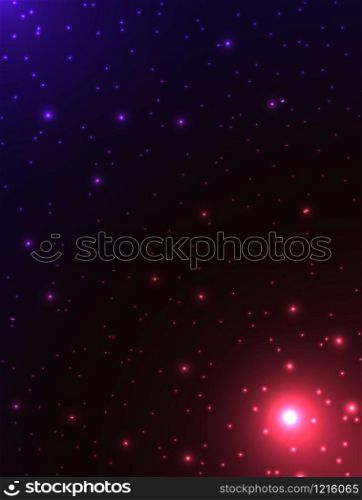 Illustration of space and stars. Vector background for your creativity. Illustration of space and stars. Vector background for your crea