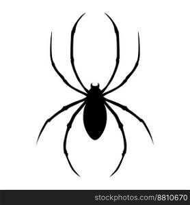 Illustration of spider. Design element for logo, label, sign, emblem, poster. Vector illustration