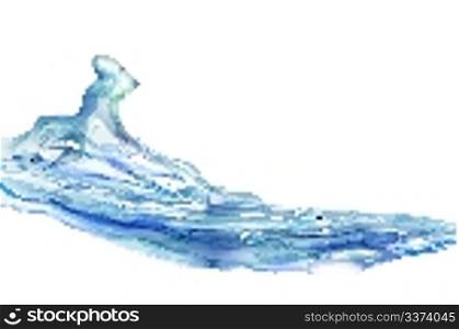 illustration of splash of water on isolated background