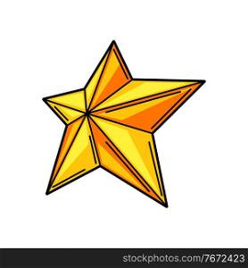 Illustration of star. Gaming creative illustration. Trendy symbol in modern cartoon style.. Illustration of star.