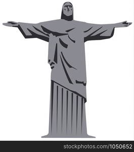 illustration of statue of jesus christ in brasil rio de janeiro. statue of jesus christ