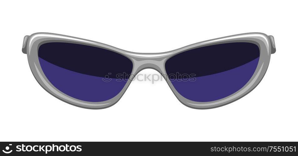 Illustration of stylish sunglasses. Colorful bright abstract fashionable accessory.. Illustration of stylish sunglasses.