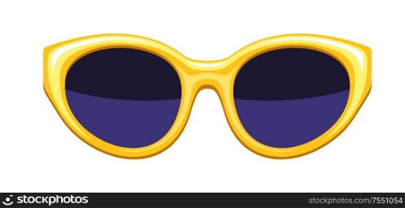 Illustration of stylish sunglasses. Colorful bright abstract fashionable accessory.. Illustration of stylish sunglasses.