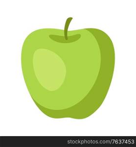 Illustration of stylized apple. Icon in carton style.. Illustration of stylized apple.