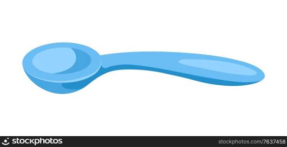 Illustration of stylized baby spoon. Icon in carton style.. Illustration of stylized baby spoon.