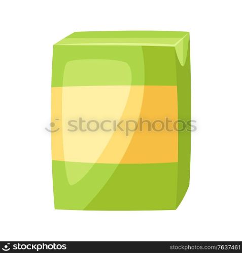 Illustration of stylized box of juice. Icon in carton style.. Illustration of stylized box of juice.