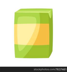 Illustration of stylized box of juice. Icon in carton style.. Illustration of stylized box of juice.