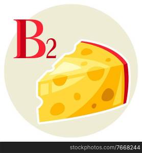 Illustration of stylized cheese slice. Dairy icon. Food product.. Illustration of stylized cheese slice.