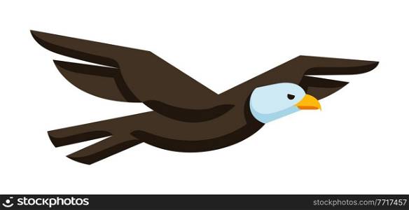Illustration of stylized eagle. Image of wild bird in simple style. Vector icon.. Illustration of stylized eagle. Image of wild bird in simple style.