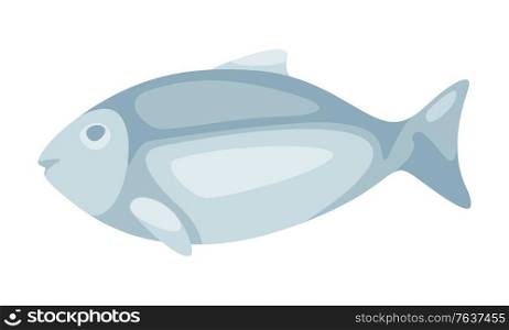 Illustration of stylized fish. Icon in carton style.. Illustration of stylized fish.