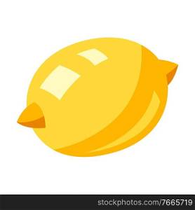 Illustration of stylized lemon. Fruits icon. Food product.. Illustration of stylized lemon.