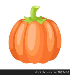 Illustration of stylized pumpkin. Icon in carton style.. Illustration of stylized pumpkin.