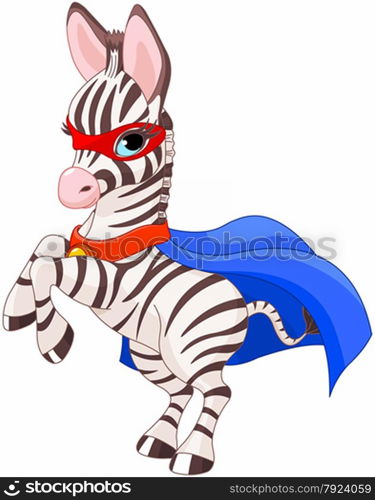 Illustration of Super Hero Zebra Foal