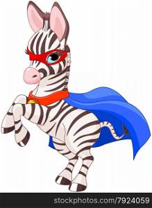 Illustration of Super Hero Zebra Foal